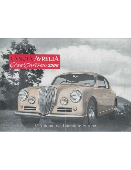 1955 LANCIA AURELIA GRAN TURISMO 2500 PROSPEKT ENGLISCH