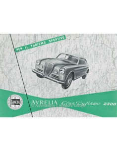 1953 LANCIA AURELIA GRAN TURISMO 2500 BROCHURE ITALIAANS