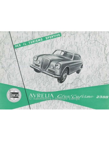 1953 LANCIA AURELIA GRAN TURISMO 2500 BROCHURE ITALIAN