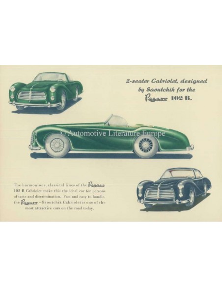 1954 PEGASO 102 B BS PROSPEKT ENGLISCH