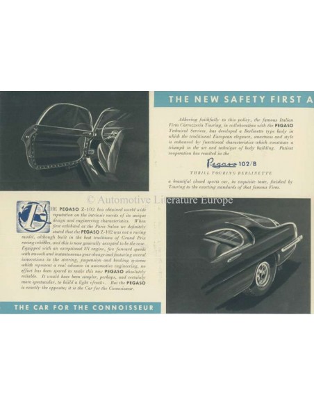 1954 PEGASO 102 B BS TOURING BROCHURE ENGELS