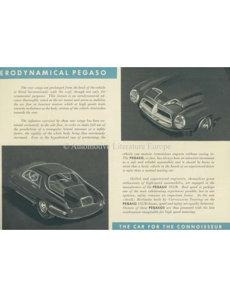 1954 PEGASO 102 B BS TOURING BROCHURE ENGELS