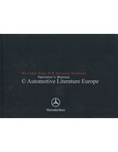 2008 MERCEDES BENZ SLR MCLAREN ROADSTER BETRIEBSANLEITUNG ENGLISCH USA