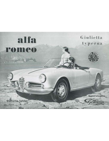 1957 ALFA ROMEO GIULIETTA BROCHURE SWEDISH