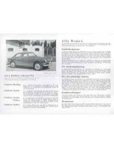 1957 ALFA ROMEO GIULIETTA PROSPEKT SCHWEDISCH 2
