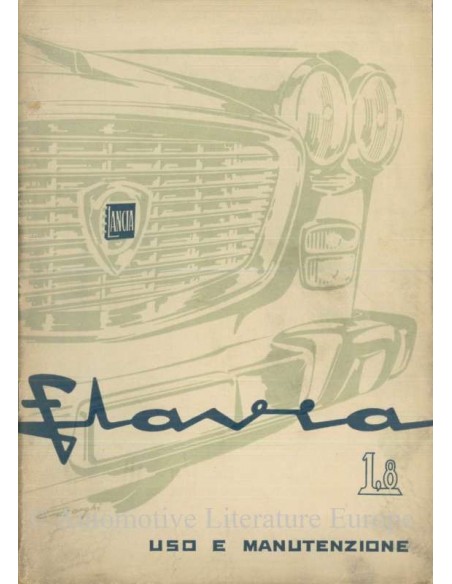 1964 LANCIA FLAVIA OWNERS MANUAL ITALIAN