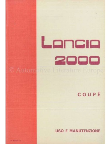 1973 LANCIA 2000 COUPE BETRIEBSANLEITUNG ITALIENISCH