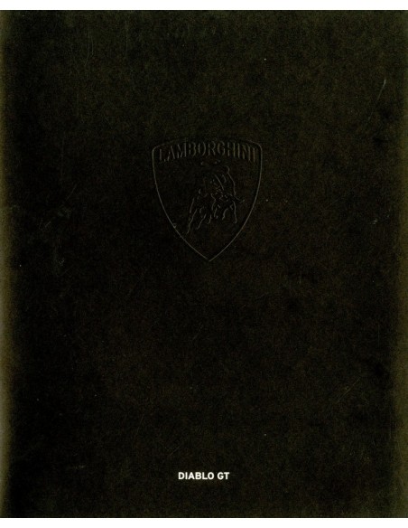 1999 LAMBORGHINI DIABLO GT BROCHURE ITALIAANS ENGELS