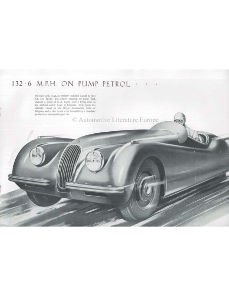 1953 JAGUAR XK120 SUPER SPORTS TWO-SEATER BROCHURE ENGELS