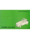 1977 CITROEN 2CV4 2CV6 OWNER'S MANUAL DUTCH