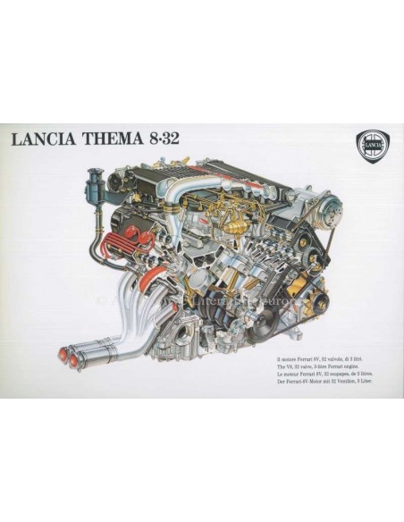1986 LANCIA THEMA 8.32 PRESSEMAPPE ENGLISCH
