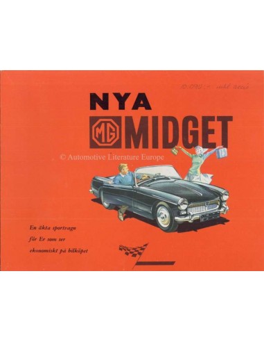 1961 MG MIDGET BROCHURE ZWEEDS