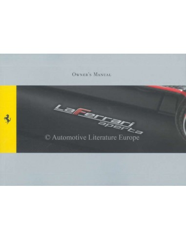 2016 FERRARI LAFERRARI APERTA INSTRUCTIEBOEKJE ENGELS
