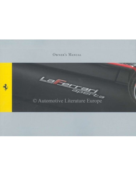 2016 FERRARI LAFERRARI APERTA BETRIEBSANLEITUNG ENGLISCH