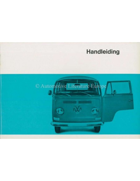 1970 VOLKSWAGEN TRANSPOTER T2 OWNERS MANUAL DUTCH
