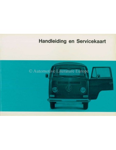 1967 VOLKSWAGEN TRANSPOTER T2 OWNERS MANUAL DUTCH