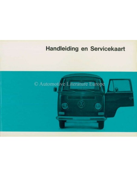 1967 VOLKSWAGEN TRANSPOTER T2 OWNERS MANUAL DUTCH
