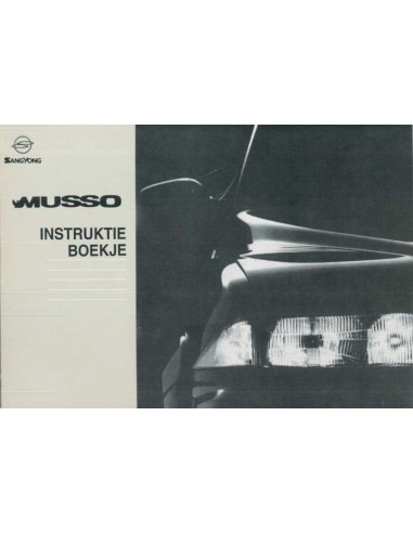 1995 SSANGYONG MUSSO INSTRUCTIEBOEKJE NEDERLANDS