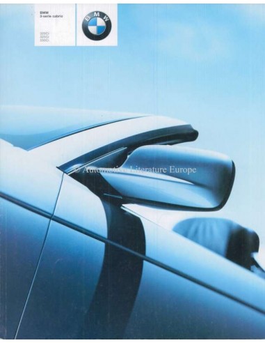 2000 BMW 3 SERIES CONVERTIBLE BROCHURE DUTCH