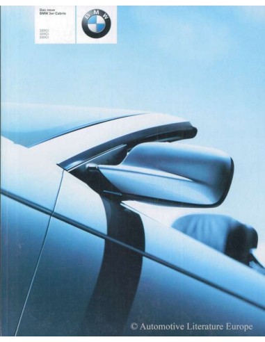 2000 BMW 3 SERIE CABRIO BROCHURE DUITS
