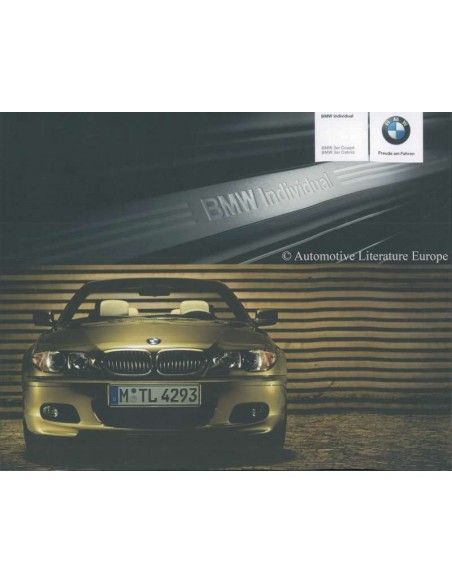 2006 BMW 3 SERIE INDIVIDUAL BROCHURE DUITS