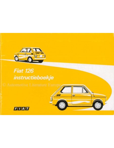 1973 FIAT 126 OWNERS MANUAL DUTCH
