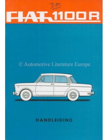 1960 FIAT 1800 & 2100 BETRIEBSANLEITUNG NIEDERLÄNDISCH