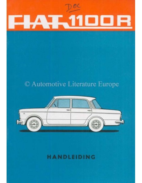 1960 FIAT 1800 & 2100 BETRIEBSANLEITUNG NIEDERLÄNDISCH