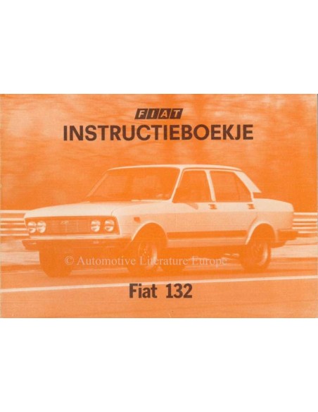 1978 FIAT 132 BETRIEBSANLEITUNG NIEDERLÄNDISCH