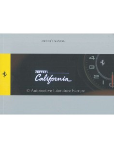 2011 FERRARI CALIFORNIA OWNER'S MANUAL ENGLISH