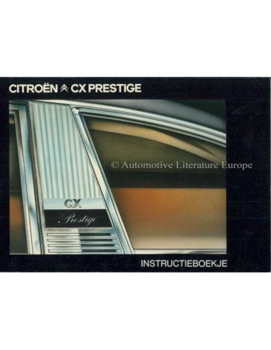 1979 CITROEN CX PRESTIGE INSTRUCTIEBOEKJE NEDERLANDS