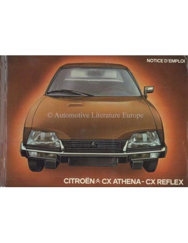1980 CITROEN CX ATHENA REFLEX BETRIEBSANLEITUNG FRANZÖSISCH