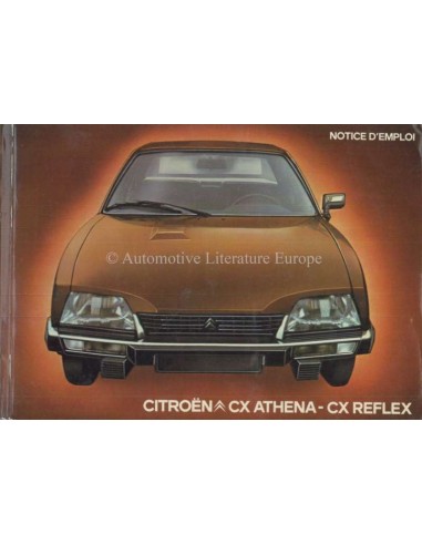 1980 CITROEN CX ATHENA REFLEX OWNERS MANUAL FRENCH