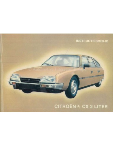 1981 CITROEN CX 2 LITER BETRIEBSANLEITUNG NIEDERLÄNDISCH