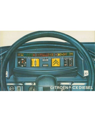 1979 CITROEN CX DIESEL BETRIEBSANLEITUNG NIEDERLÄNDISCH
