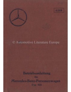1934 MERCEDES BENZ TYPE 500 INSTRUCTIEBOEKJE DUITS