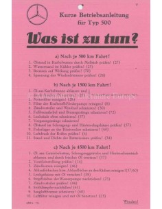 1934 MERCEDES BENZ TYPE 500 OWNERS MANUAL GERMAN 2