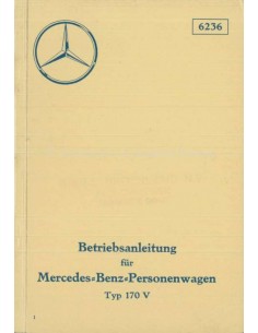 1936 MERCEDES BENZ 170 V OWNERS MANUAL GERMAN