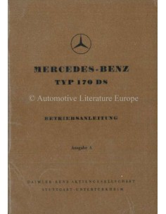1952 MERCEDES BENZ TYP 170 DS BETRIEBSANLEITUNG DEUTSCH