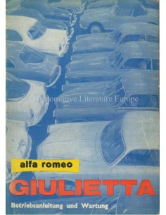 1962 ALFA ROMEO GIULIETTA OWNERS MANUAL GERMAN