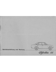 1975 ALFA ROMEO ALFETTA 1.6 INSTRUCTIEBOEKJE DUITS