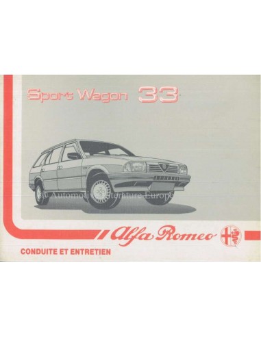 1988 ALFA ROMEO 33 SPORT WAGON INSTRUCTIEBOEK FRANS