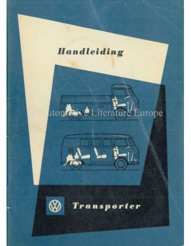 1958 VOLKSWAGEN T1 TRANSPORTER BETRIEBSANLEITUNG NIEDERLÄNDISCH
