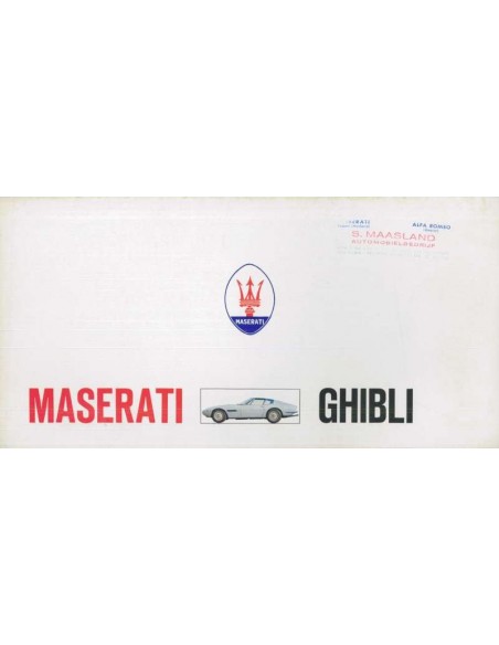 1969 MASERATI GHIBLI BROCHURE 'SCHAARS'