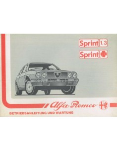 1988 ALFA ROMEO SPRINT INSTRUCTIEBOEKJE DUITS