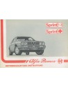 1988 ALFA ROMEO SPRINT OWNERS MANUAL GERMAN