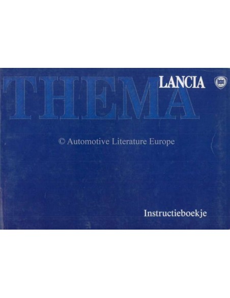 1989 LANCIA THEMA INSTRUCTIEBOEKJE NEDERLANDS