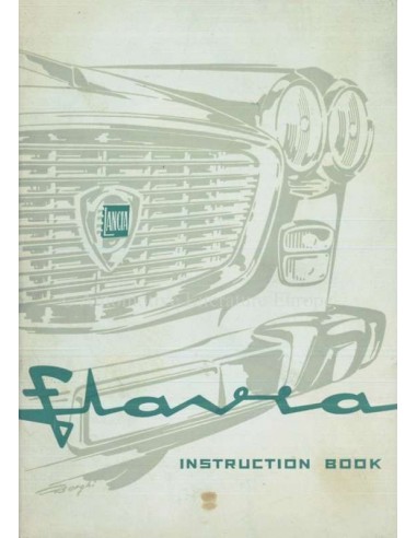 1961 LANCIA FLAVIA BERLINA OWNERS MANUAL ENGLISH