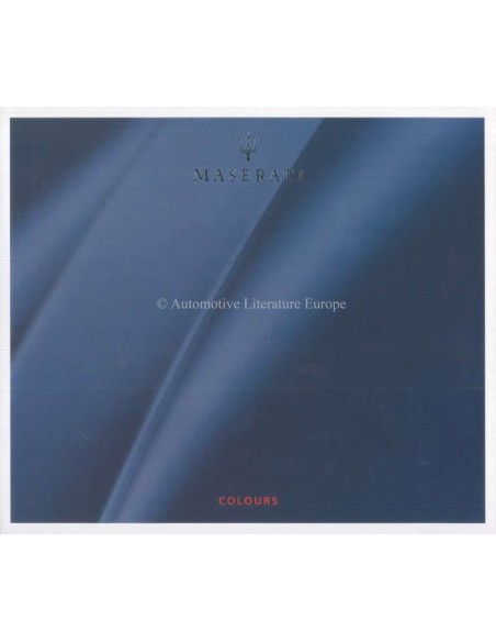 2004 MASERATI COLOURS BROCHURE ITALIAN ENGLISH