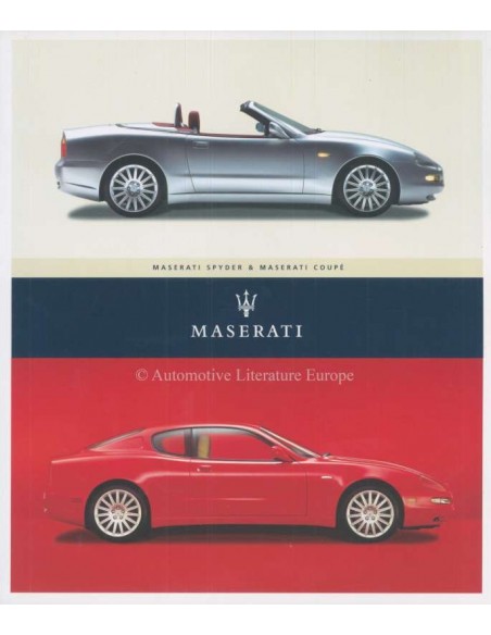 2002 MASERATI SPYDER & COUPE BROCHURE ENGLISH